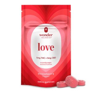 wonder love | 1:1 strawberry gummies [20pk] (100mg cbd/100mg thc)